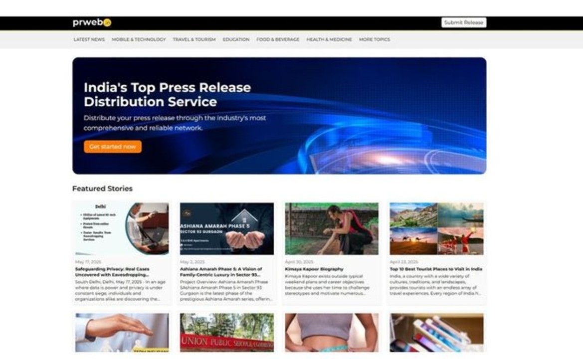 PRWeb - India's Top Press Release Submission Website